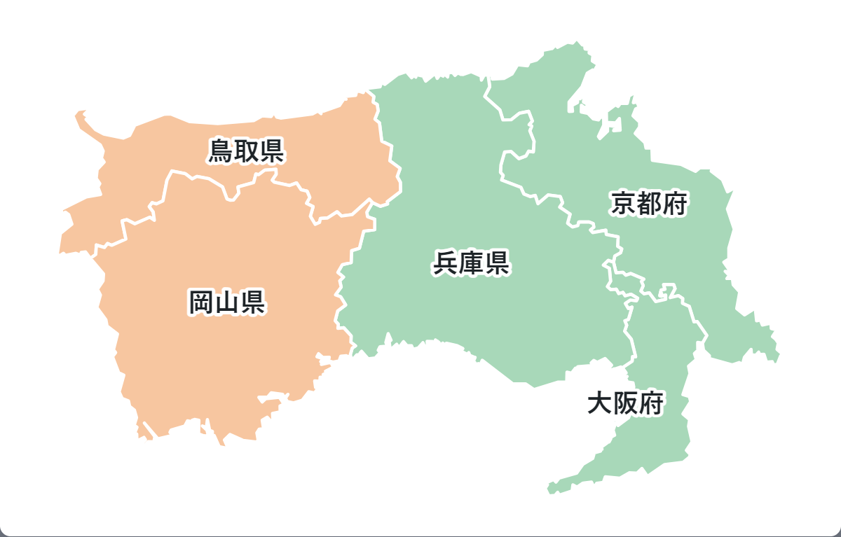 完成イメージ|選択した県だけを表示(例: 関東のみ)。選んだ範囲にズームします。