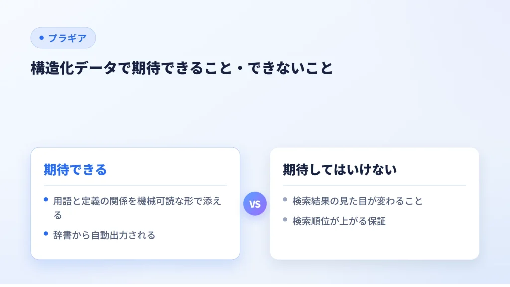 構造化データで期待できること・できないこと